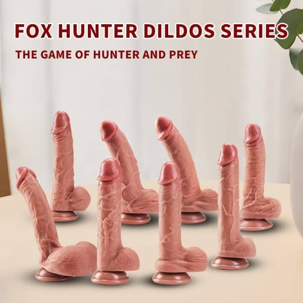 FoxHunter FlexCore - 8-Size Realistic Silicone Dildo with Suction Base - Image 2