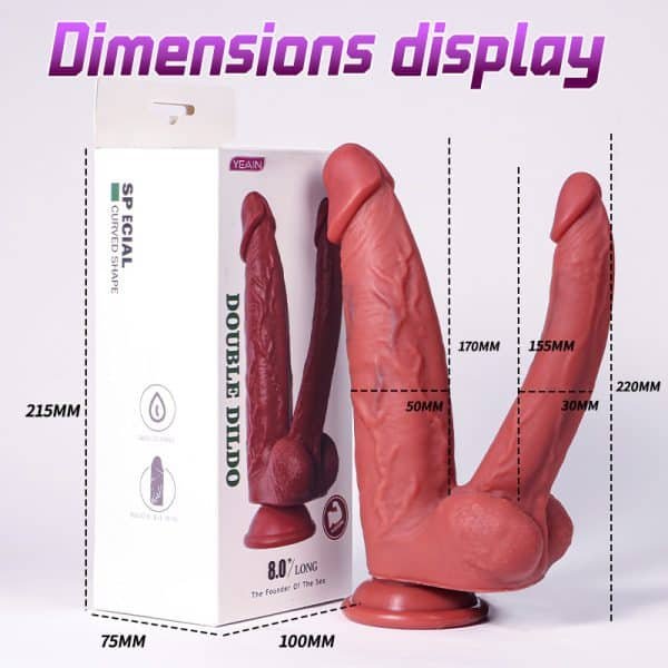 TwinSensation DuoFlex - Dual-Headed Realistic Silicone Penetration Toy for Shared Play – Bild 7