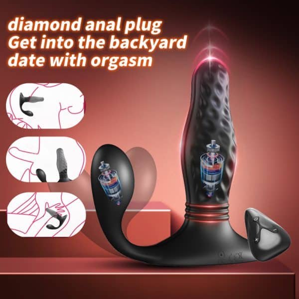 DiamondCore HyperStim - 12-Speed Dual-Zone Anal-Vaginal Silicone Massager with HexaFlex Technology – Bild 4