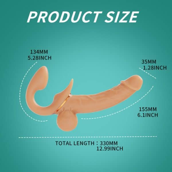 TwinPleasure DuoFlex - Double-headed realistic dildo suitable for LGBTQ users – Bild 6